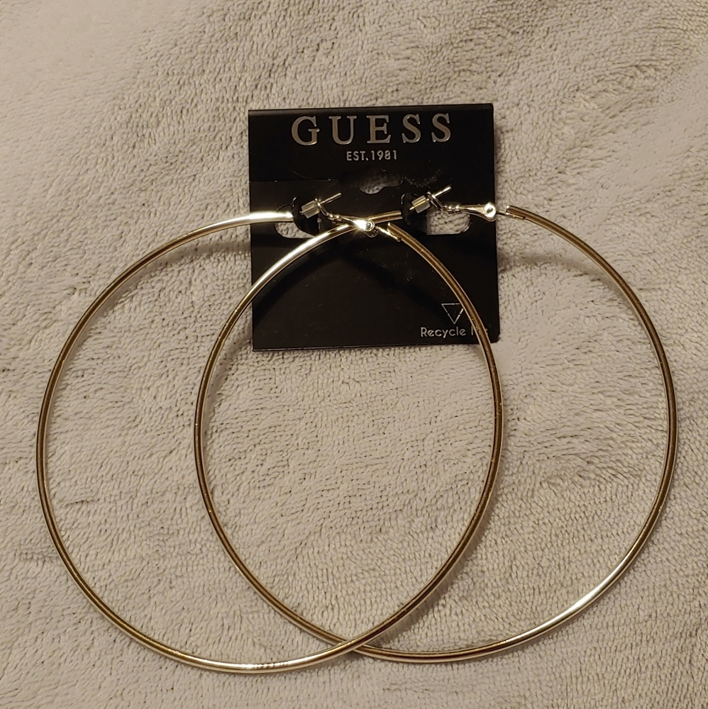 Guess Silver Hoop Earrings